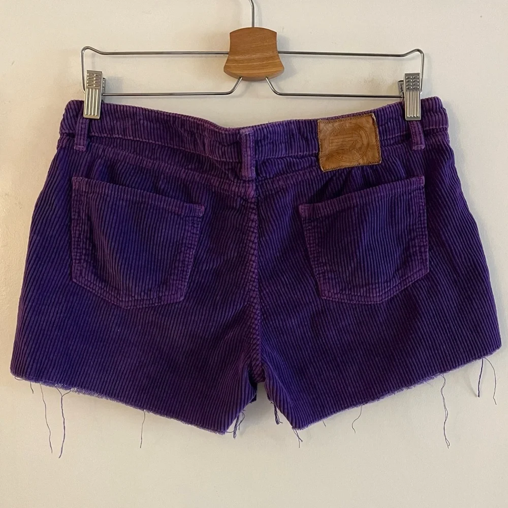Aviator Nation Purple Corduroy Shorts - Picture 2 of 11